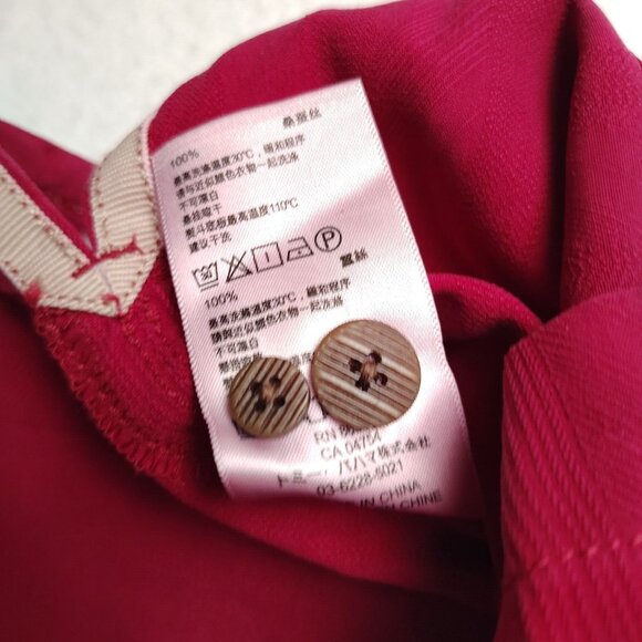 Tommy Bahama 100% Silk Red Button Down Shirt Island Modern Fit Sz 2XL - Picture 7 of 10